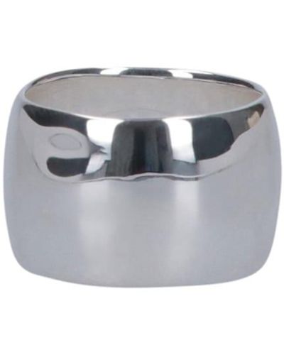 Jil Sander Brass Ring - White