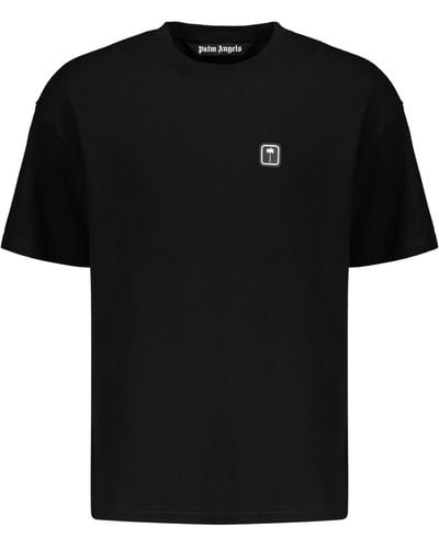 Palm Angels Cotton T-Shirt - Black
