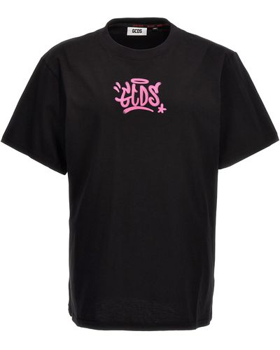 Gcds Logo Print T-shirt - Black