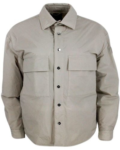 Add Lightly Ped Shirt Jacket - Grey