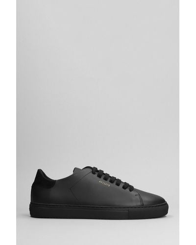 Axel Arigato Clean 90 Trainers In Black Suede And Leather