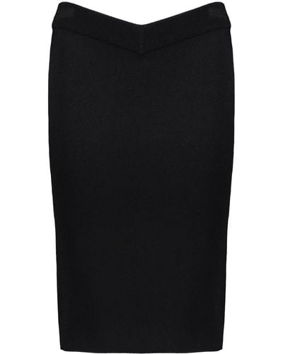 Burberry Jacquard Knit Skirt - Black