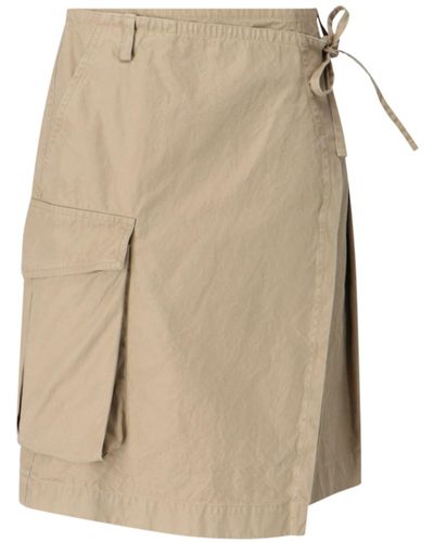 Dries Van Noten Kilt Design Skirt - Natural