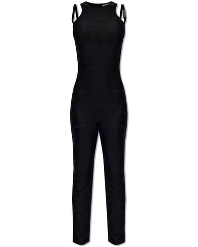Versace Jumpsuit With Shoulder Straps - Black