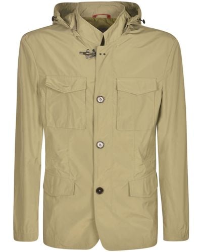 Fay Cargo Buttoned Jacket - Green