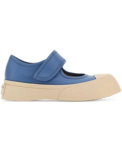 Marni Air Force Leather Mary Jane Trainers - Blue