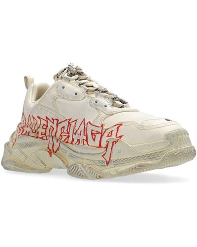 Balenciaga Triples Lace-Up Trainers - White