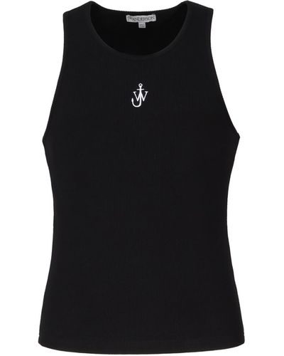 JW Anderson Anchor Tank Top With Embroidery - Black
