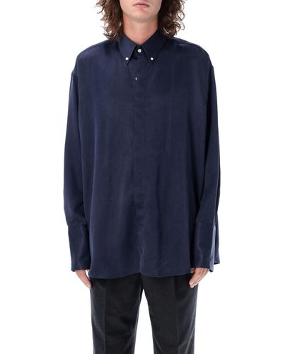 Ami Paris Silk Shirt - Blue