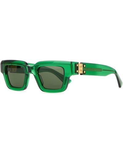 Bottega Veneta Acetate Hinge Sunglasses - Green