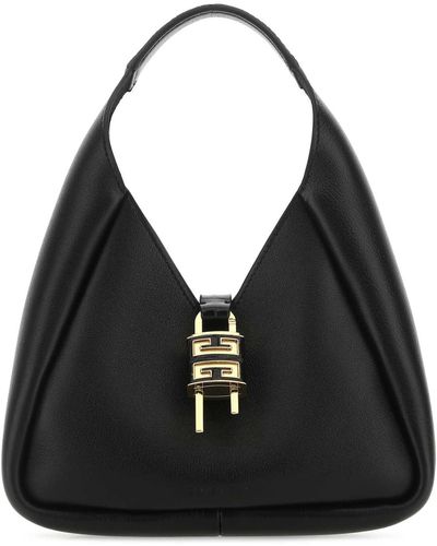 Givenchy Leather G-Hobo Handbag - Black