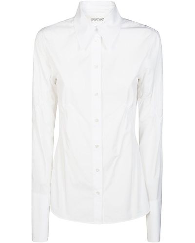 Sportmax Buttoned Long-sleeved Shirt - White