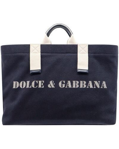 Dolce & Gabbana Marina Weekender Canvas Tote - Blue