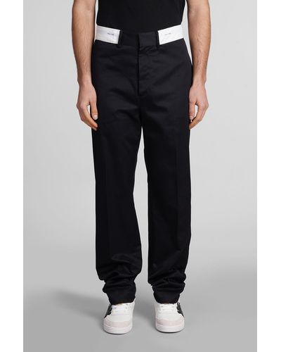 Palm Angels Trousers In Black Cotton
