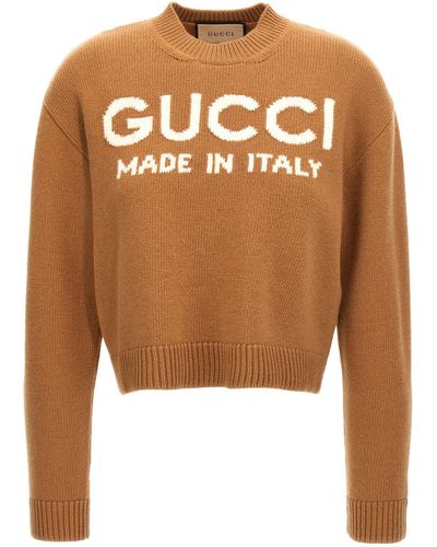 Gucci Jacquard Logo Jumper - Brown