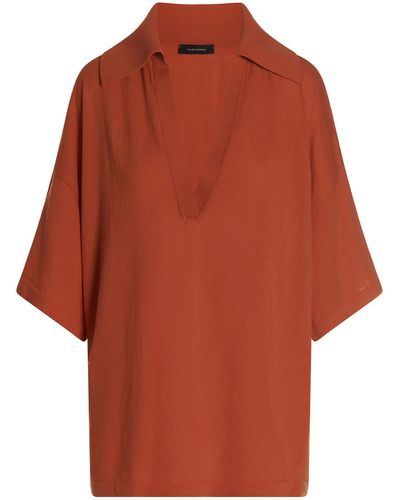 Made In Tomboy Basic Cotton Polo Shirt - Orange