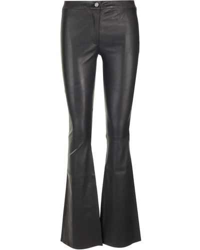 Arma Izzy Leather Trousers - Grey