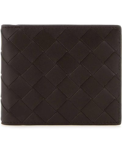 Bottega Veneta Dark Leather Wallet - Black