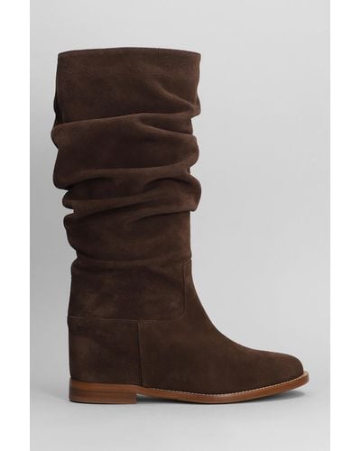 Via Roma 15 In Suede - Brown