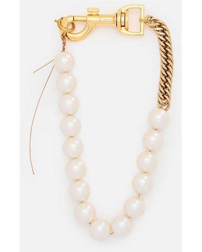 Sacai Pearl Chain Short Necklace - White