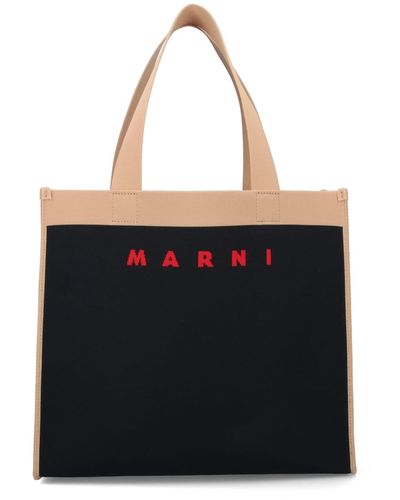 Marni Logo Tote Bag - Black