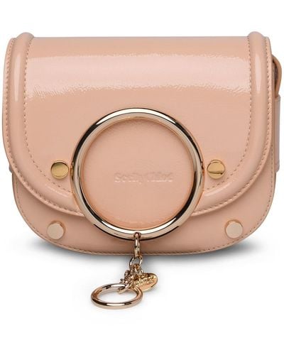 See By Chloé Patent Leather Bag - Natural