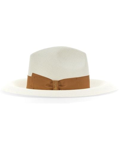 Borsalino Sophie Fine Panama Free-brimmed Hat - White