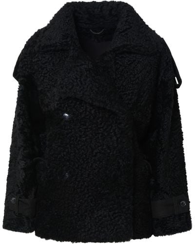 The Mannei Jordan Sheepskin Coat - Black