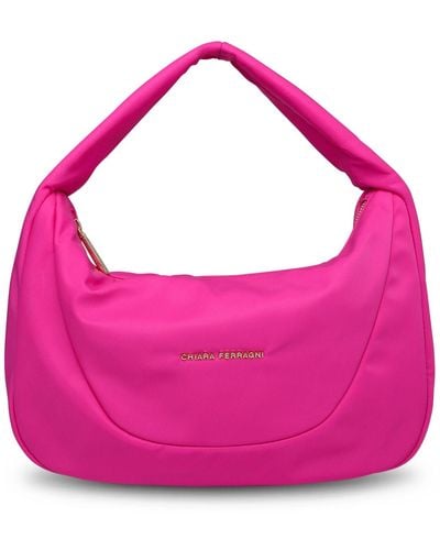 Chiara Ferragni Caia Fuchsia Nylon Bag - Pink