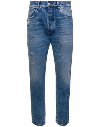 ICON DENIM Kanye Five-Pocket Jeans With Logo Patch - Blue