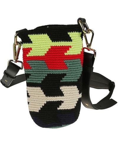 Colville Knitted Bucket Bag - Black