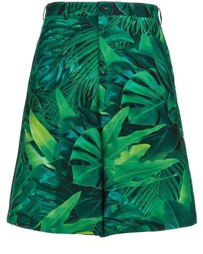 Comme des Garçons 'Foliage' Bermuda Shorts - Green