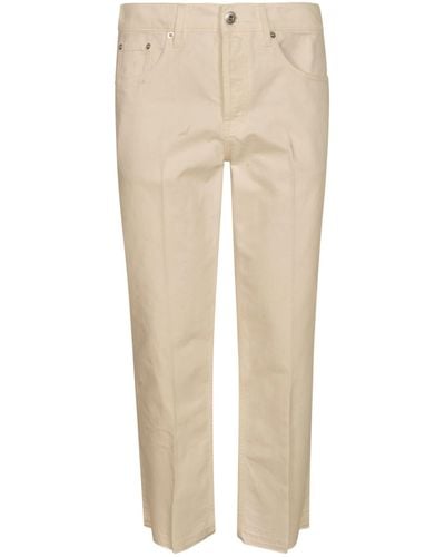 Lanvin Button Fitted Jeans - Natural