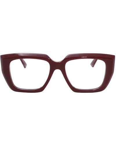 Bottega Veneta Square Frame Glasses - Brown
