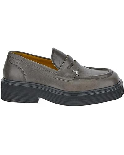 Marni Leather Loafer - Gray