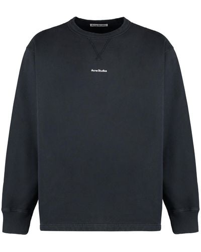 Acne Studios Cotton Crew-Neck Sweatshirt - Blue