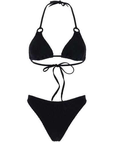 Hunza G Eva Bikini With Ring Details - Black