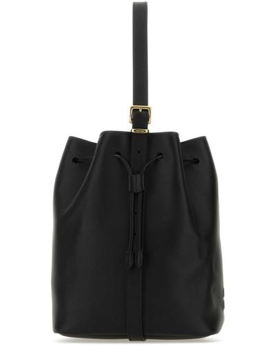 Miu Miu Leather Bucket Bag - Black