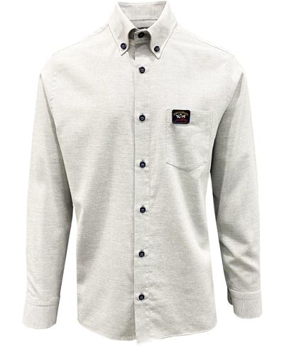 Paul & Shark Cotton Logo Shirt - Gray