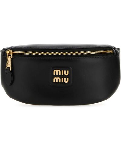 Miu Miu Leather Belt Bag - Black