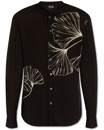 Emporio Armani Printed Shirt, - Black