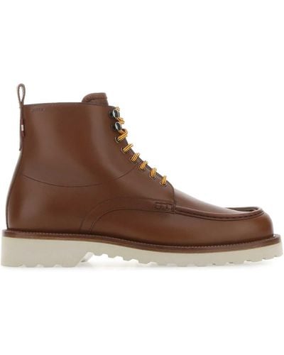 Bally Leather Nobilus Ankle Boots - Brown