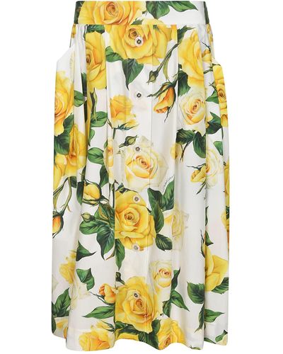 Dolce & Gabbana Flower Skirt - Multicolour