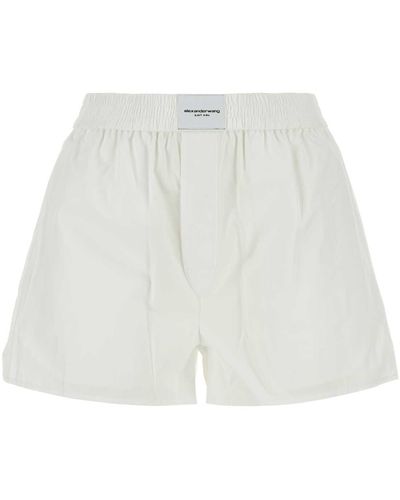 T By Alexander Wang Shorts - White