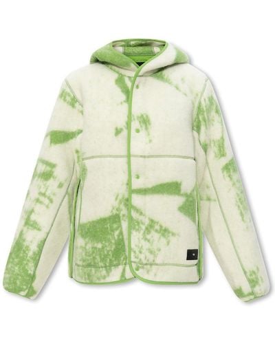 Y-3 Hooded Fleece Jacket, ' - Green