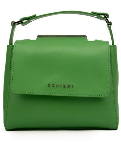 Orciani Sveva Vanity Mini Leather Bag - Green