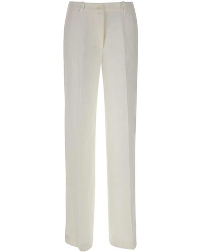 P.A.R.O.S.H. Blitz Linen Trousers - White