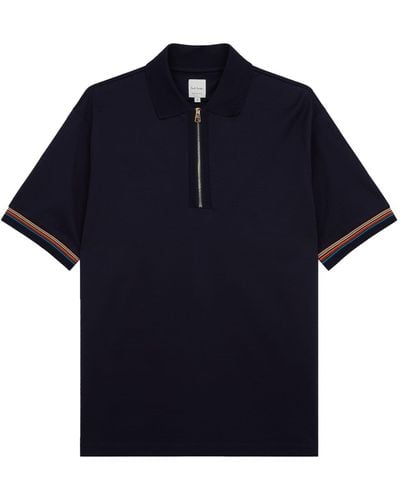 Paul Smith Dark Short-Sleeved Polo Shirt - Blue