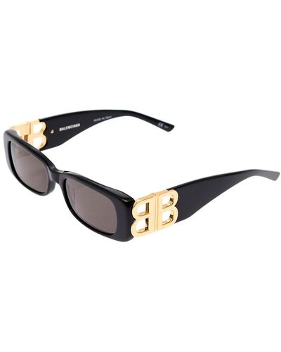 Balenciaga Dynasty Rectangle Rectangular Sunglasses With-Tone Detailing - Multicolour