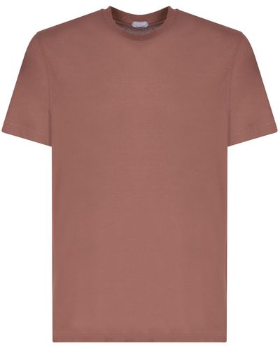Zanone Cotton T-Shirt - Pink